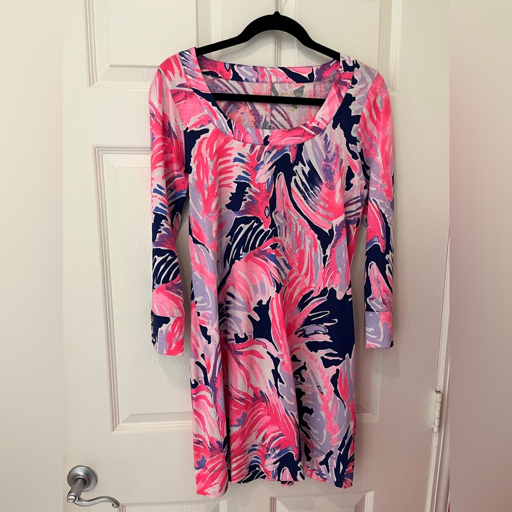 Lilly Pulitzer Pink and Blue Shift Dress